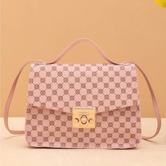 Handbags - ⚠️Clearance Pink Patterned Crossbody Bag
